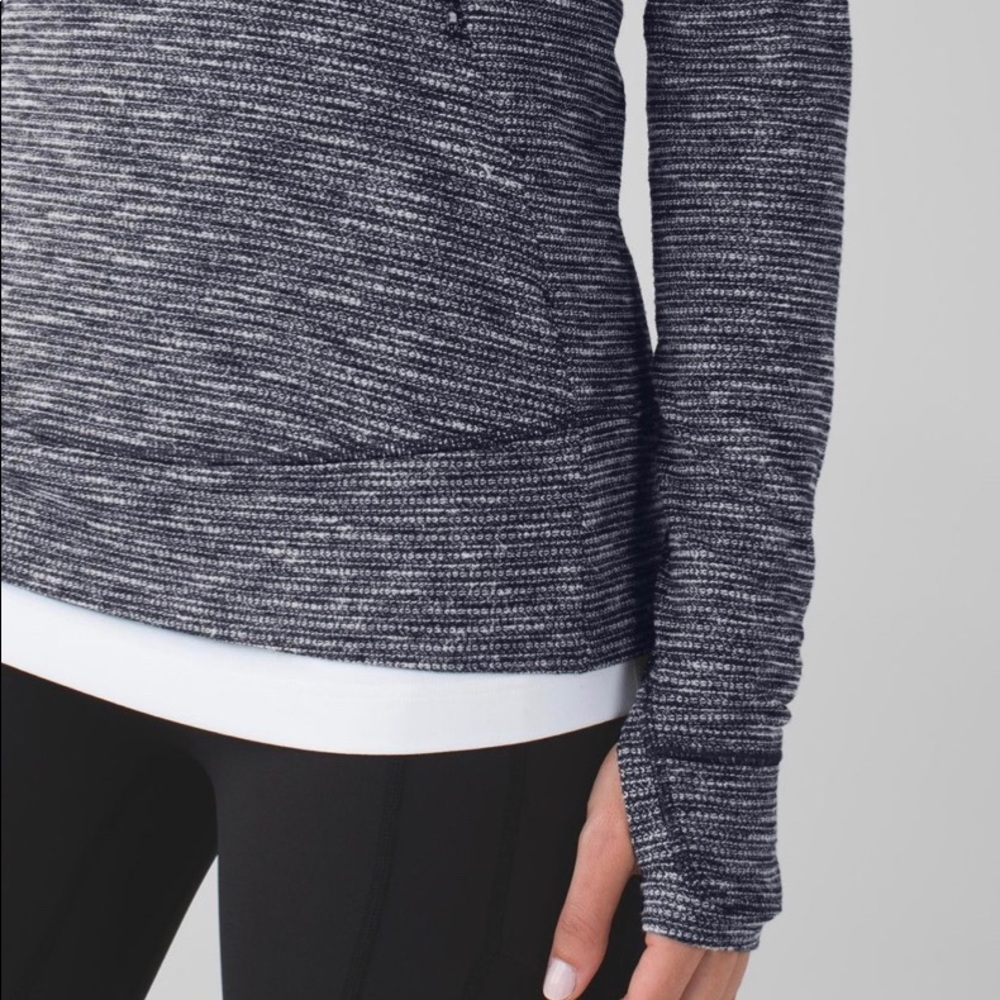 Lululemon Pullover Sweater Size 2 Think Fast Pullover Sweater Jacket Top Gray - Picture 8 of 12